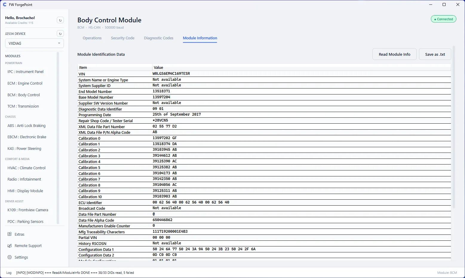 ForgePoint application interface
